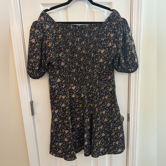 FRENCH CONNECTION Delmira Verona Floral Puff Sleeve Mini Dress Size 10 - Picture 4 of 6